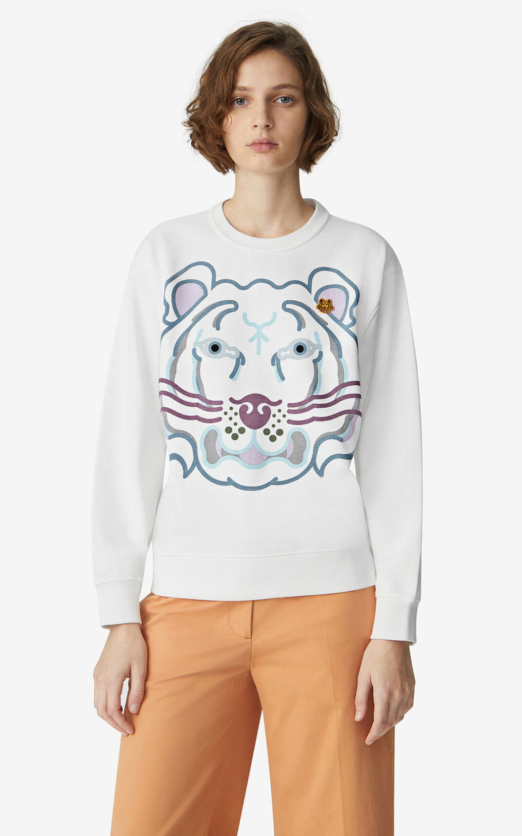 Sudadera Kenzo K Tiger Mujer Blancas IGO410652